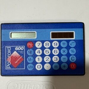 Vintage Polaroid 600 Blue and White Calculator